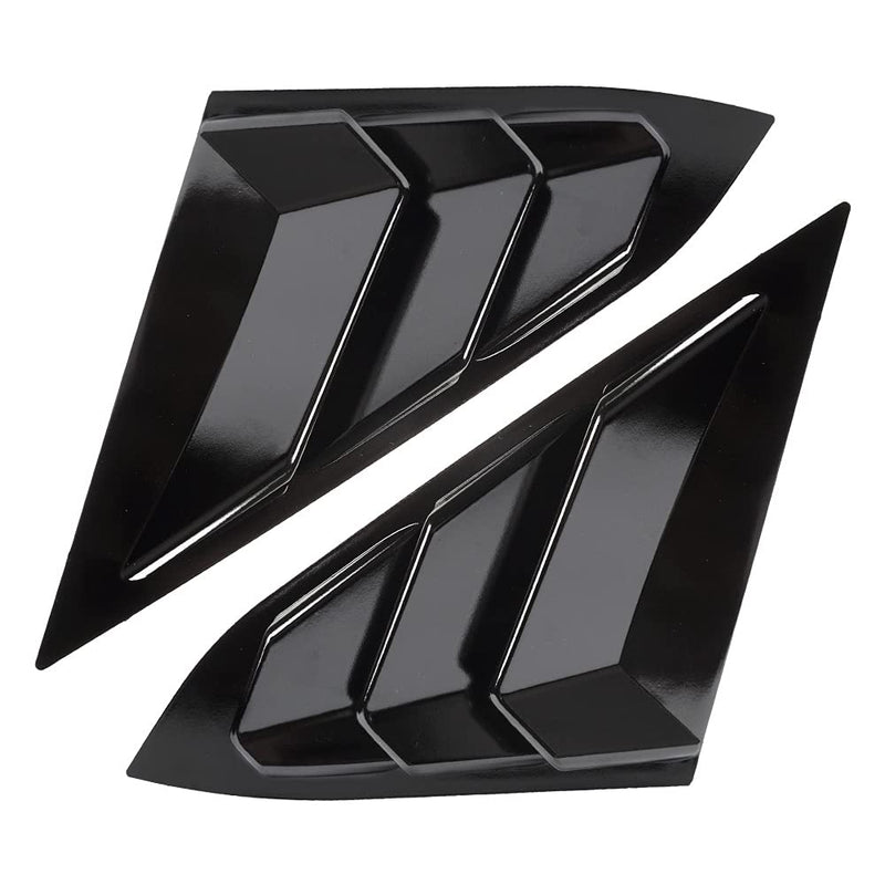 Rear Side Window Louvers Compatible for Honda Civic Sedan Accessories 2021 2020 2019 2018 2017 2016 Sport Style Air Vent Scoop Cover (Gloosy Black) Glossy Black