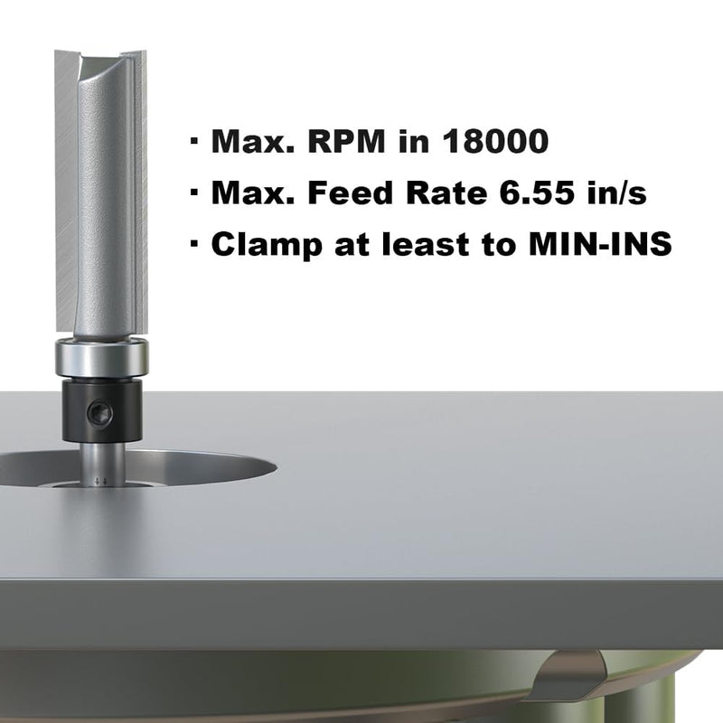 FivePears 4 PCS Pattern Flush Trim Router Bit Set 1/4 Inch Shank, Top Bearing Flush Cut Trim Router Bit for Woodworking, Cutting Diameter: 1/2", Cutting Length: 1/2", 3/4", 1", 1-1/2" Shank Size: 1/4" Cutting Diameter: 1/2" 4pcs