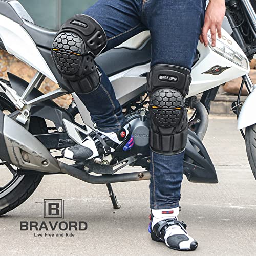Motorcycle Knee Pads, High-Impact Shell Flexible and Breathable MTB Knee Pads for Mens