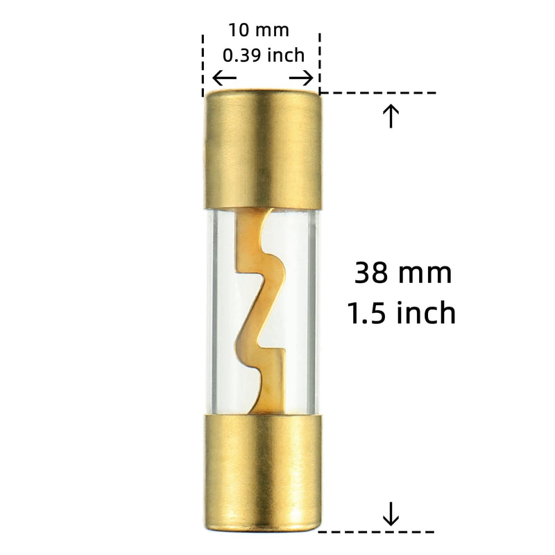 BOJACK 4-8 Gauge AWG in-line 100A AGU Fuse Holder with 100 Amp AGU Fuses for Car Audio, Alarm, Amplifier, Compressors, Waterproof Inline Fuse Holders (100A)