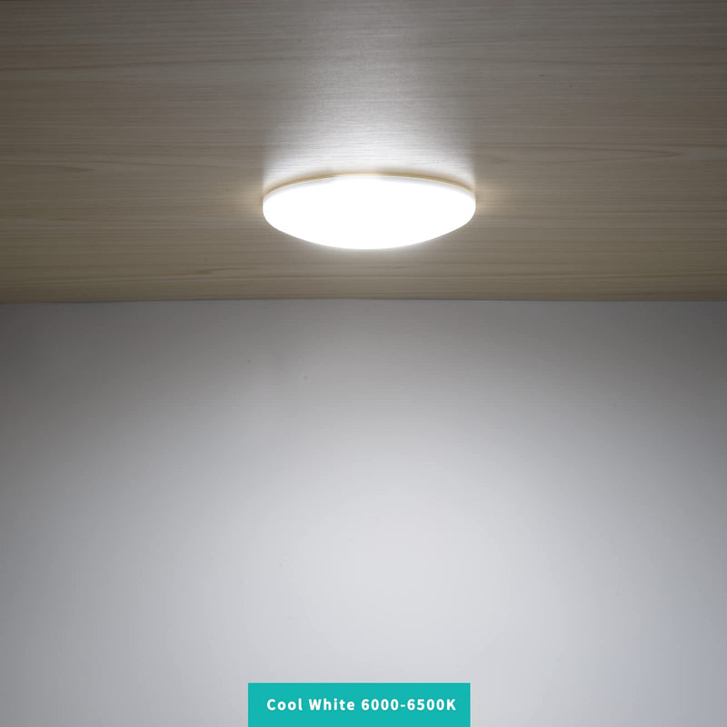 2 Pack RV LED Ceiling Puck Light RV Boat Interior Light DC 12V Surface Mount Ceiling Dome Light, 4.5W Panel Downlight for Camper Van Travel Trailer Motorhome(Cool White) 2 Pack/Cool White