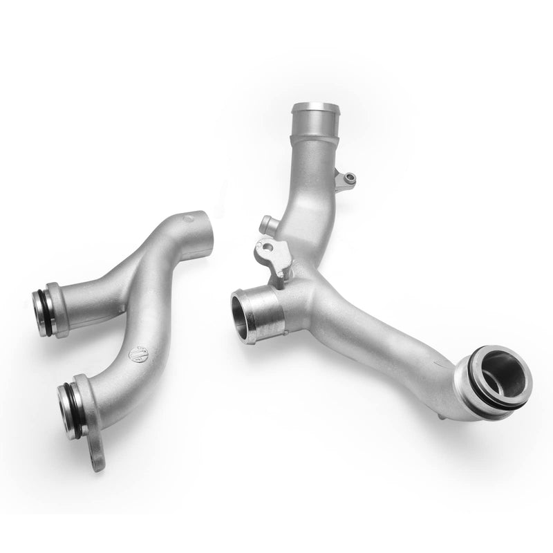 (OEM Part) LR090630 LR092992 AJ813917 AJ813865 C2Z28536 Aluminum Water Pump Thermostat Top Crossover Hose For 2010-2021 Land Rover LR4 Discovery Range Rover Sport, Jaguar XF XJ F-Type F-Pace