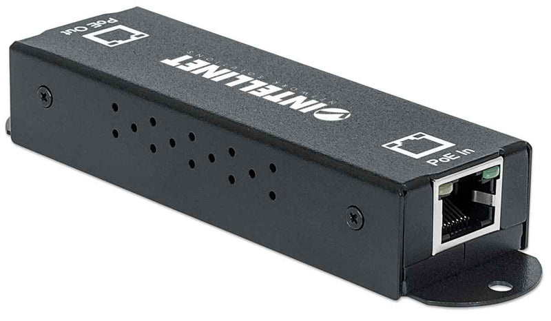 Intellinet 1-Port Indoor Gigabit PoE+ Extender Repeater – 25W Power Budget via Cat5e Cat6 RJ45 Ethernet Network Cables, Daisy-Chain – 3 Yr Mfg Warranty - 560962 Indoor 1-Port PoE+ Extender 25W