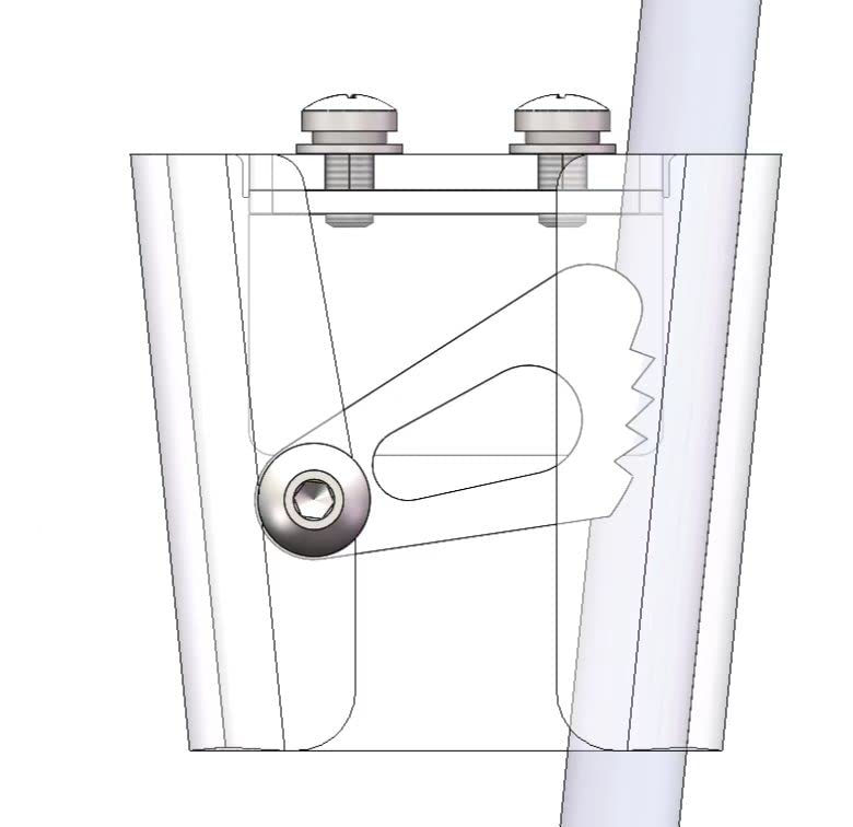 Pontoon Fender Clips with Spring, Metal Boat Fender Clips for Square Rails, Adjustable Stainless Steel Bumpers Hangers, Boat Bumper Clips 2 PACK
