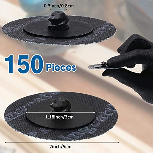 Nuenen 150 Pcs 2 Inch Sanding Discs 60 Grit for Die Grinder