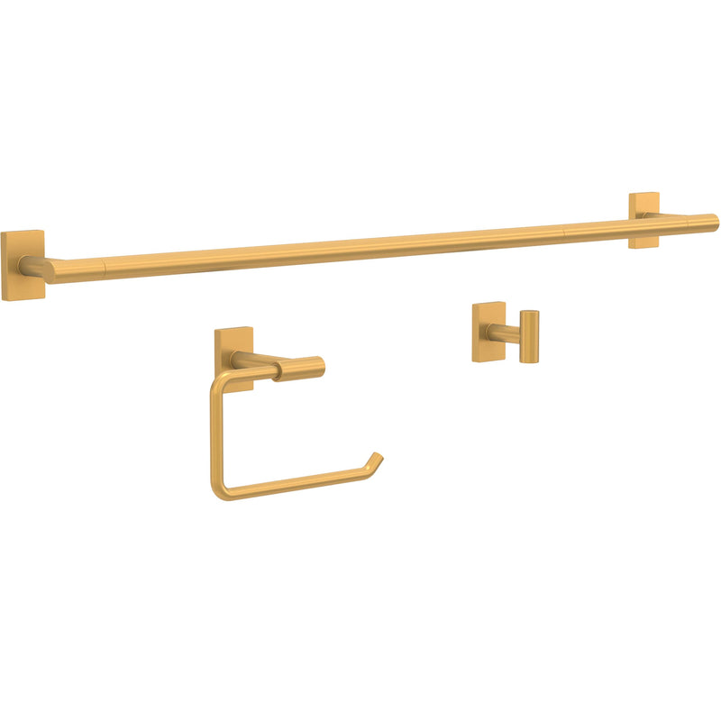 Franklin Brass Hartwell (1-Pack) Toilet Paper Holder, Euro Single Post Tissue Roll Wall Mount TP Storage, Satin Gold Bathroom Decor, Accessories HRT50-SG