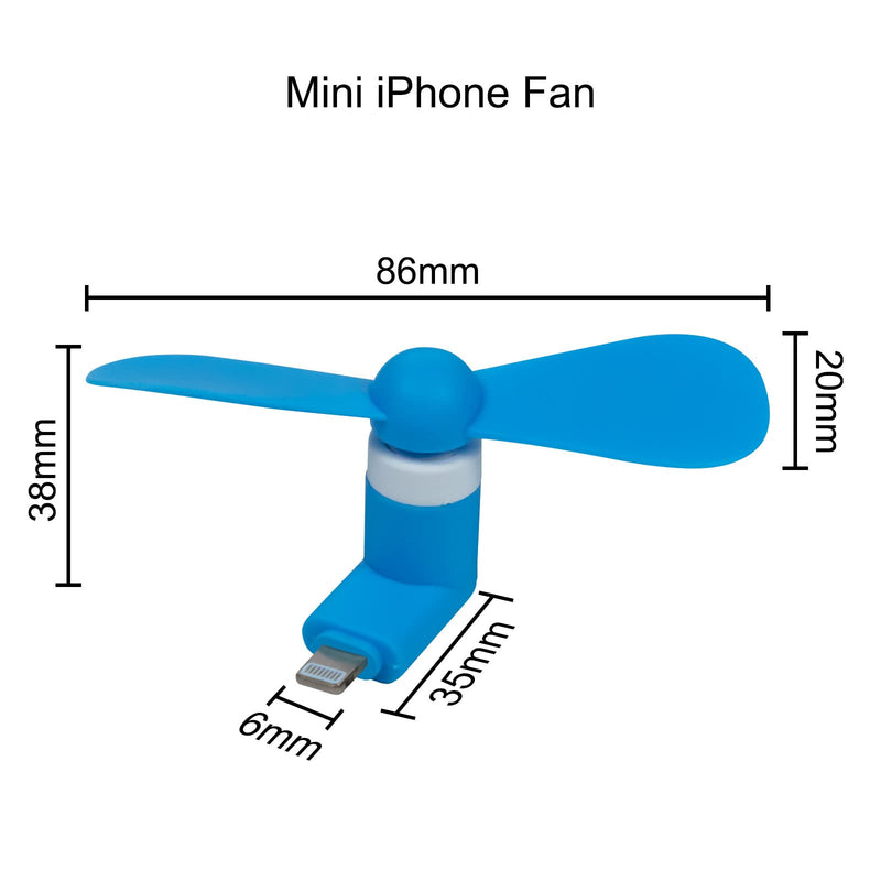 Fan for iPhone, 3 Pack Portable iPhone Fan Cell Phone Fan Compatible for Mini Fan for iPhone 14/14Pro Max/13/13 Pro Max/12/12 Pro Max/11/11 Pro/11 Pro Max/X/Xs/Xr/iPad Green/Blue/Rosy Red