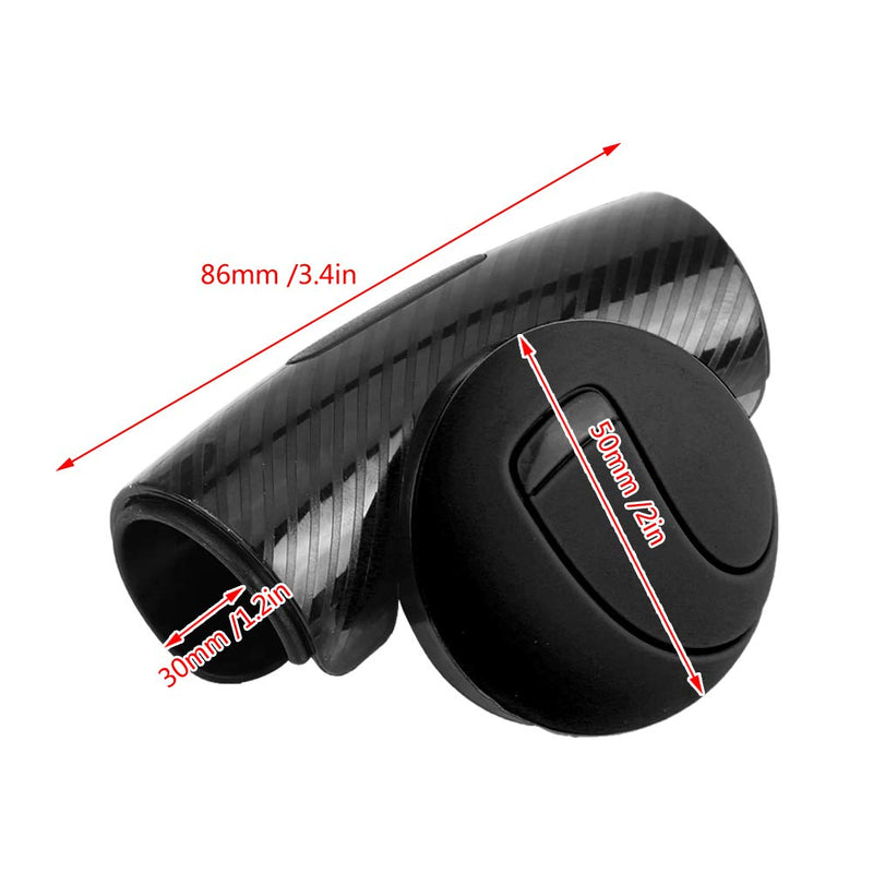 Qiilu Steering Wheel Knob Spinner, Universal Car Steering Wheel Knob Spinner Power Handle Ball Wheel Booster Black Suicide Power Handle Accessory
