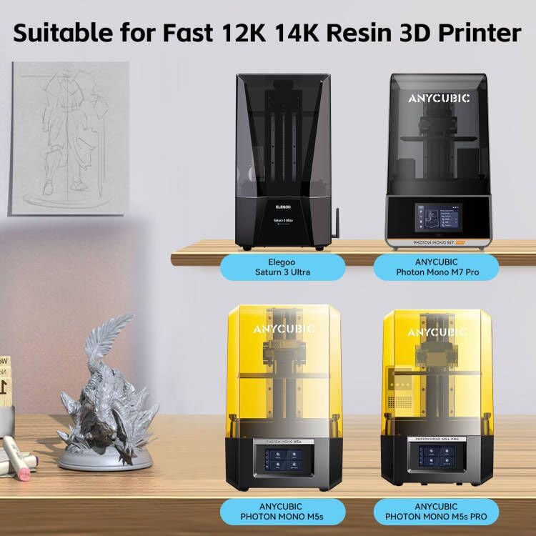 UniTak3D Photon Mono M5S/M5S Pro/M7 Pro/Saturn 3 Ultra ACF Release Film 3Pcs 10.1 Inch Fast FEP Film for High Speed Printing,Suitable for ANYCUBIC Fast 12K 14K Resin 3D Printer-278x190(mm) for Photon Mono M5S/M5S Pro/M7 Pro/Saturn 3 Ultra-278x190mm