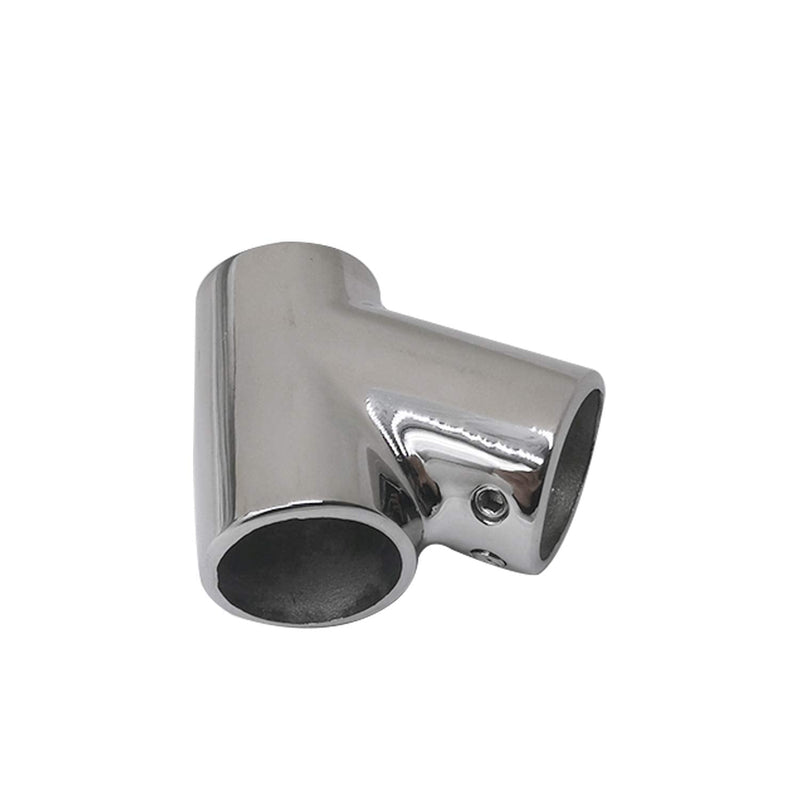 SHENGHUISS Boat Hand Rail Fitting Marine Grade 316 Stainless Steel Polished Pipe Connector with L Shape Hex Key B-1 inch 60°