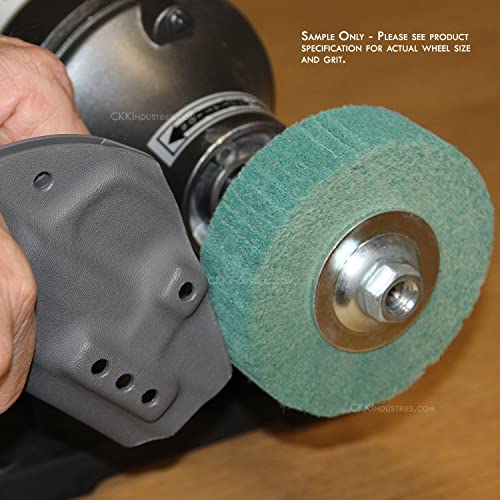Holstex Abrasive Wheels - 3 Wheel Pro Combo Kit - Non-Woven Fiber (400, 600, 800 Grit) - 6.0 Dia. x 0.50 Thickness - Compatible with Angle Grinder, Die Grinder 3 Wheel Combo (6.0 x 0.5)(400, 600, 800 Grit)