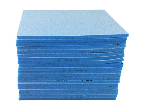 5-1/2 x 4-1/4 x 3/16 Inch Sanding Sponges, Fine 220-280 Grit Sponge Sanding Pads with Aluminum Oxide Side, 10 Pack Flexible Contour Sand Sponge for Wood, Auto Paint, Plastics & Metal Sander 220 Grit