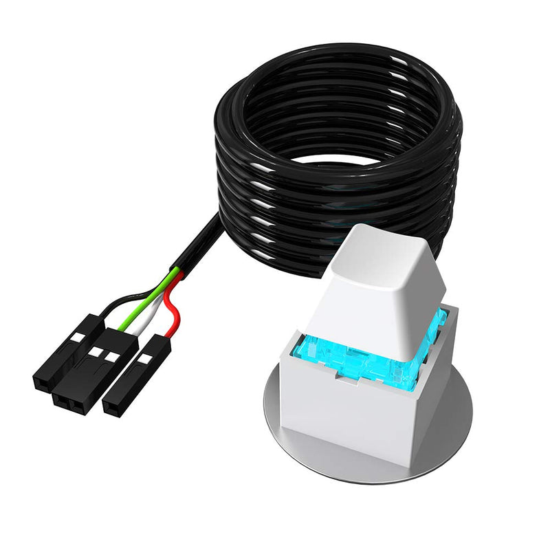 DKE Power Supply Control Adapter Cable 2M External PC Power Button ATX Desktop Computer Case Motherboard Switch On Off Power SW Cables White