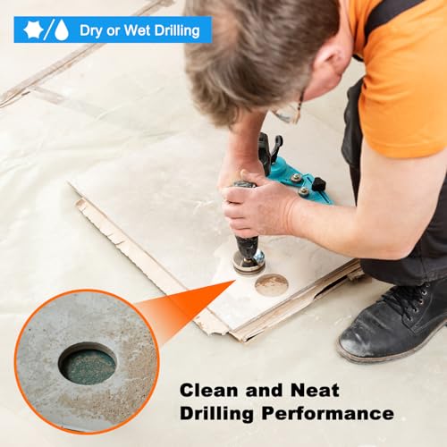 HARFINGTON Diamond Core Drill Bit 3.15"/80mm Dia Diamond Hole Saw Kit for Tile Porcelain Ceramic Marble Stone 3.15"