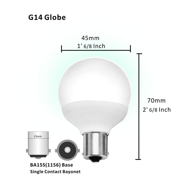 1156 1141 20-99 12 Volt RV Vanity led Light Bulbs BA15S 1383 1139 Replacement for 5th Wheel Camper Trailer Motorhomes Marine Boat Bathroom 30-40W Equivalent Bright White 6000K Pack of 4 Cool White 6000K
