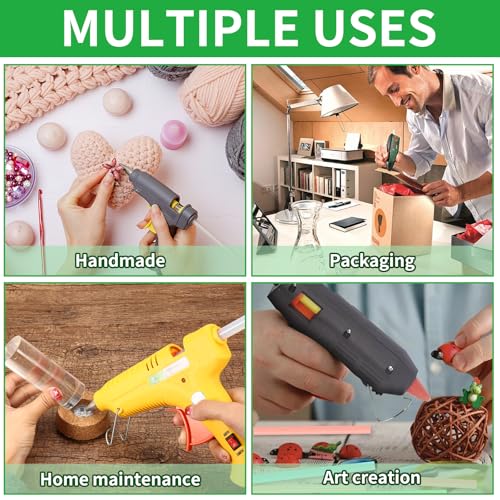 Mini Hot Glue Sticks – Long 3FT, 0.27" Diameter – All Temperature Compatible for Mini Glue Guns Widely Used in for DIY Crafts, Home Repairs, Fabric, Wood, Plastic (10) 10