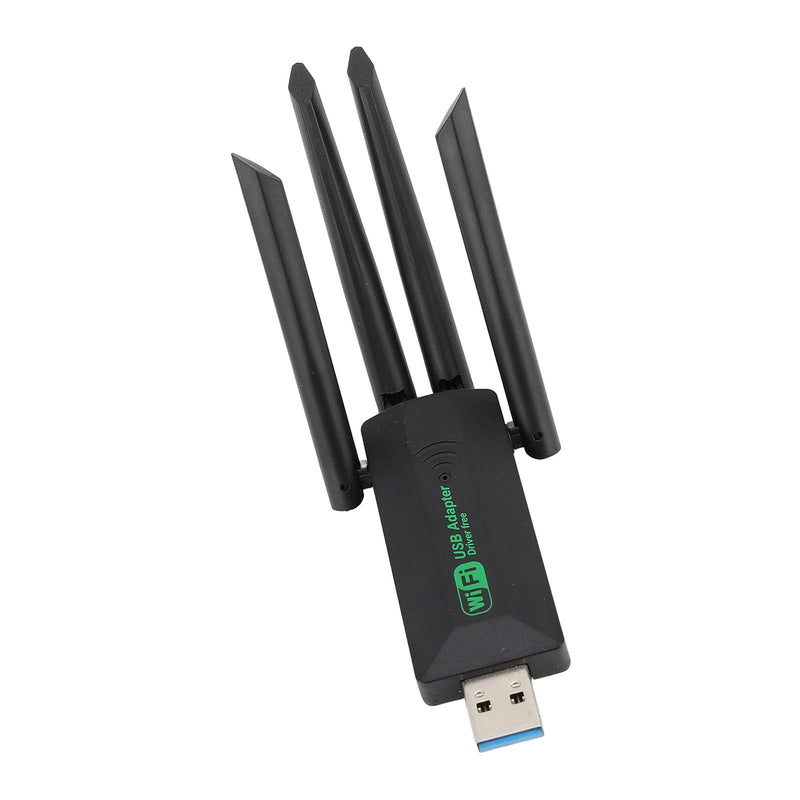 USB Adapter, 1200Mbps USB 3.0 Network Dongle with High Gain 4 Antennas, Dual Band Network Adapter for Desktop Computer Laptop