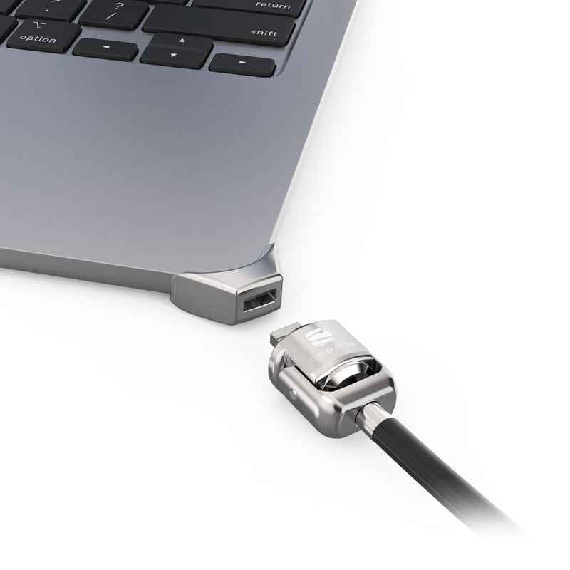 Compulocks Ledge Adapter for MacBook Air 15-inch (M2/M3/M4/M5) (Corner Lock) with Keyed Cable Lock | Secure aluminum MacBook security lock by Compulocks
