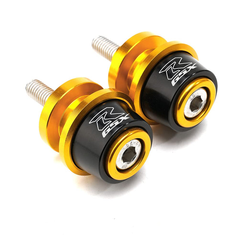 Motorcycle Swing Arm Spools Sliders, CNC Swing Arm Stand Screw, Swingarm Stand Paddock Compatible for Suzuki GSXR1000 GSXR1300 GSXR600 GSXR750 GSXR 125 GSXR 150 (Black) Black