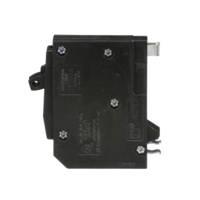 Square D - Tandem mini Circuit Breaker, QO, 2 x 1 Pole at 20A, 120/240VAC, 10kA, Plug in Mount, Clam Pack - QO2020C