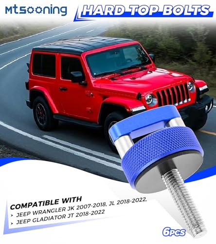 Hard Top Quick Removal Fastener Thumb Screw, Blue D Ring Bolts Thumb Screw