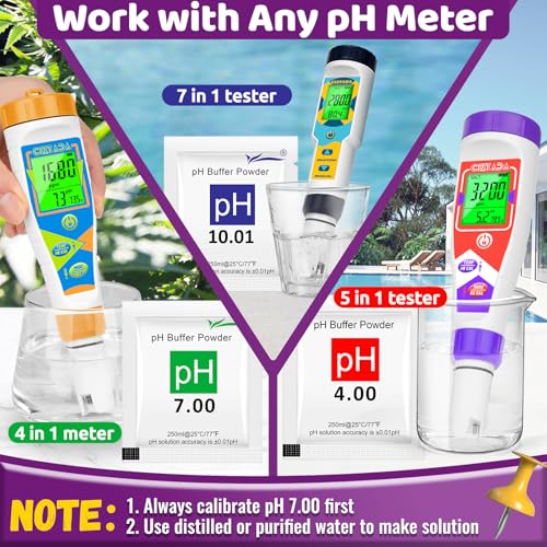 15 Pack pH 4.00/7.00/10.01 Calibration Buffer Powder Kit pH 7.00/4.00/10.01