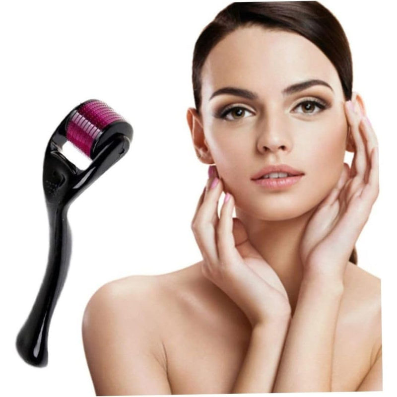Derma Roller 0.25mm with storage case, 540 Titanium Microneedle Beard Roller Hair Growth for Men and Women, Microneedling Roller for Face Facial Wrinkles Hair Loss Stretch Hair Regrowth. (1.5mm) 1.5mm