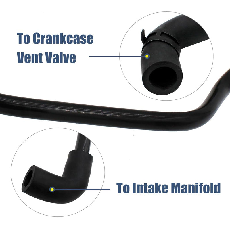 3.7L PCV Crankcase Ventilation Hose Compatible with Jeep Commander Grand Cherokee Liberty Dakota Durango Nitro Ram 1500 2007-2012 Replaces 53032993AC 53032993AD 53032993AF