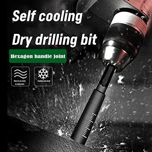 8 PCS Black Dry Diamond Drill Bits Set, Hex Shank Diamond Hole Saw Kit with Storage Bottle, for Granite Marble Tile Ceramic Stone Glass Hard Materials (Not for Wood) with Size 3/16'' to 9/16''