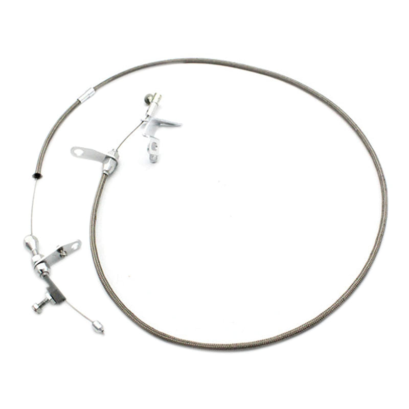 Transmission Kick Down Cable Stainless Braided Kickdown Cable Kit Detent Transmission Trans Compatible With Chrysler 727 Dodge Mopar