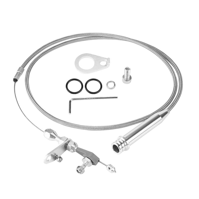 700R4 Kickdown Cable for all , Braided Kickdown Cable Detent with Mounting Fittings