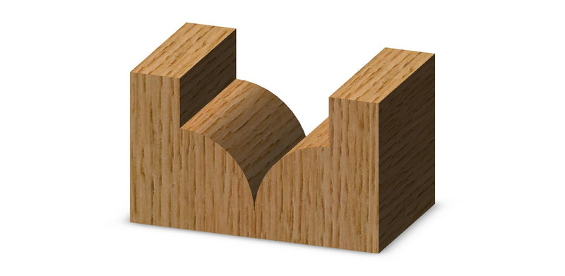 Whiteside 1580 Point Cutting Roundover Router Bit: 3/4 Inch Cutting Diameter, 3/8 Inch Radius, 5/8 Inch Cutting Length, 1/2 Inch Shank, 2-1/4 Inch Overall Length