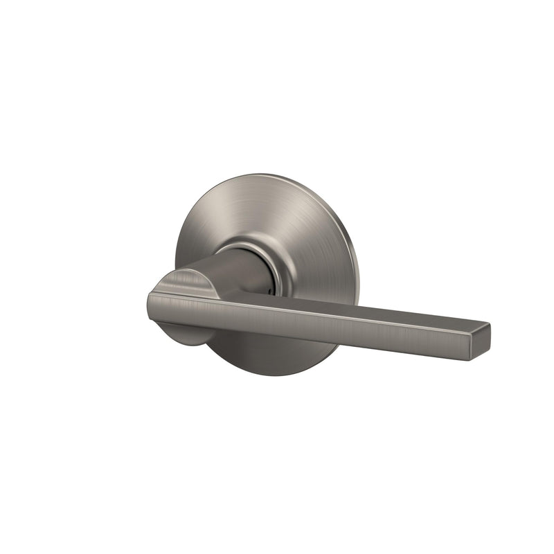 Schlage F10 LAT 619 Latitude Door Lever, Hall & Closet Passage Lock, Satin Nickel Standard