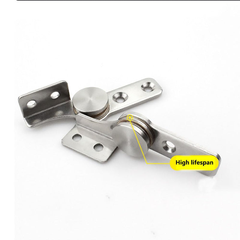 Torque 2.0 N.M, Torque Shaft Hinge Small Metal Damper，Stop at Will，for Folding Table, Windows, Doors, Wardrobe，Cabinets ，Boxes ， Flip Hinge with Adjustable Damping，1 Pair （L+R）, Silver