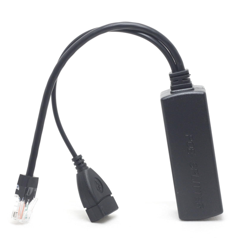 Active PoE Splitter 48V to 5V 2.4A USB Type A Female 802.3af Power Over Ethernet
