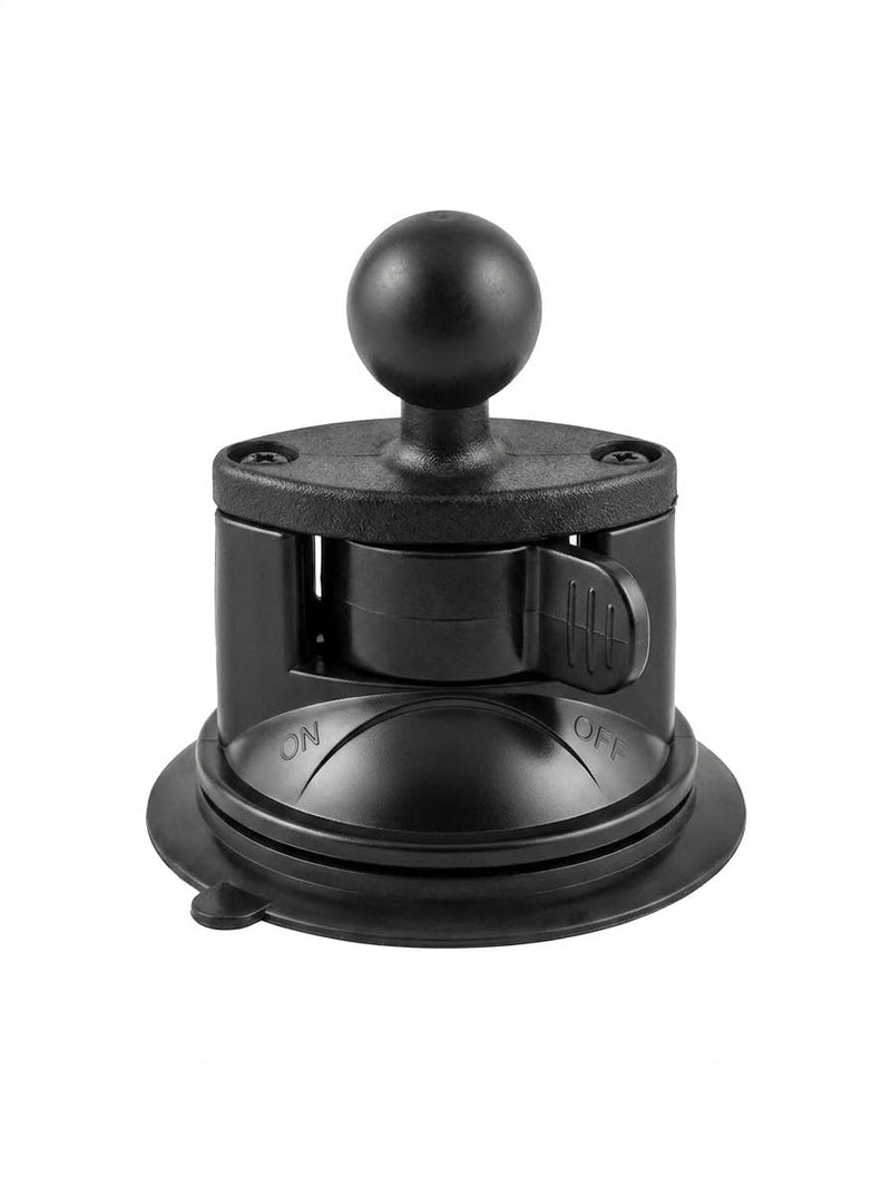 RAM Mounts Compatible Suction Cup Base Mount with Adhesive Dashboard Pad and Dual 1" Ball Clamp - Compatible with RAM Mounts and Other B Size 25mm Ball Phone Holder