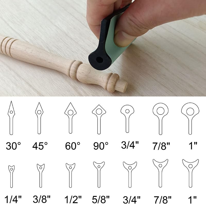 Rubber Sanding Block for Woodworking, 14 Pack Double Ended Flexible Sanding Pads for Grinding and Polishing Contours and Corners