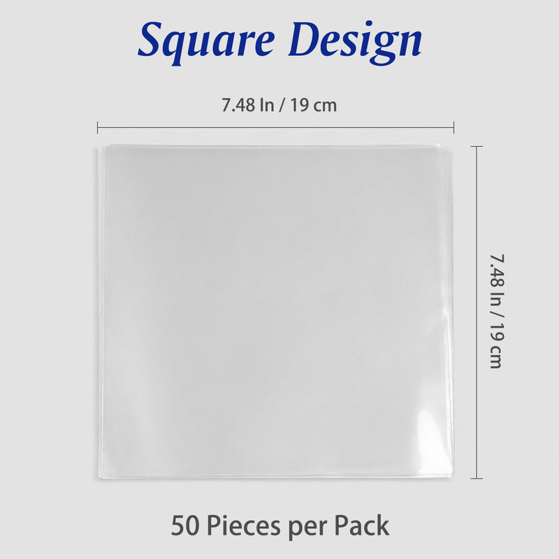 50 PCS Crystal Clear Vinyl Record Outer Sleeves, Protective LP Album Covers for Records, Anti-Dust, Scratch-Resistant Polypropylene Storage Sleeves for Vinyl Collection