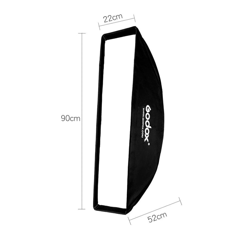 Godox 9"x 35" 22x90cm Honeycomb Grid Strip Softbox for Photo Studio Bowens Mount Flash Lighting and S-Type Bracket Bowens Mount Holder for Speedlite FW22*90CM