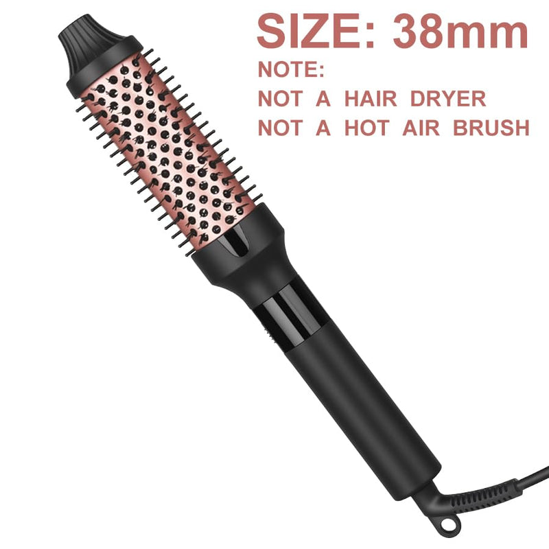  [AUSTRALIA] - UNOBEY Thermal Brush, 38mm Heated Hot Brush for Curls & Volume | 38mm Heated Round Brush Hair Curling Iron Comb Create Natural Curls, Volume & Smoother Hair, Dual Voltage