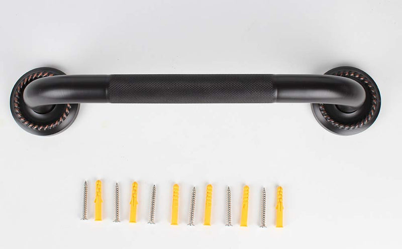 24-Inch Grab Bar Featuring Anti-Slip Handrail, Oil Rubbed Bronze, Bathroom Bathtube Shower Safety Rail Mh 24 Inch (Pack of 1)