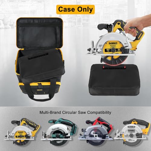 Tool Bag Compatible with DEWALT 20V MAX Circular Saw DCS391B/DCS565B Yellow