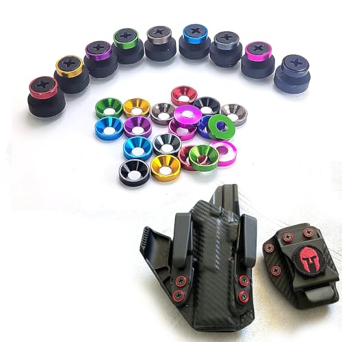 Colorful Chicago Screws Holster Fastener, Black, 12 Sets