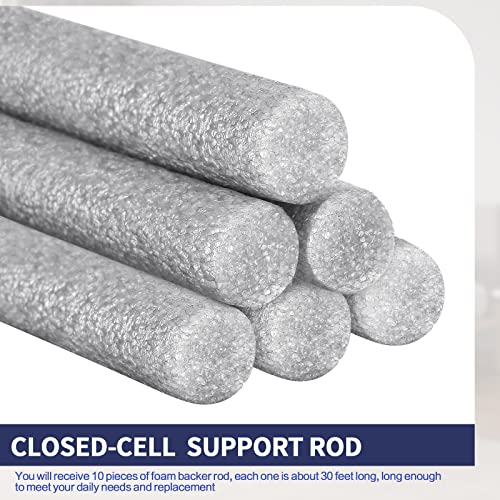 300 Ft Caulk Saver Foam Backer Rod 3/8 Inch Rope Caulk Foam Backer Rod for Gaps and Joints Backing Concrete Filler Gray Rope