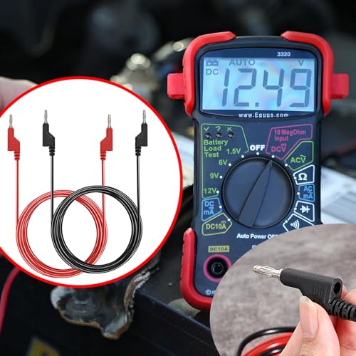 Sumnacon 4 Pcs 4mm Banana to Banana Plug Test Leads for Multimeter,3.3Ft/1M 1 m