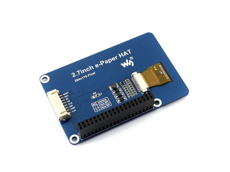 264x176 Resolution 2.7 Inch e-Paper Display HAT E-Ink Screen LCD Module SPI Interface with Embedded Controller for Raspberry Pi 2B 3B 3B+ 4B Zero Zero W/Arduino/STM32/Jetson Nano