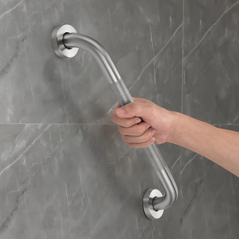 Grab Bars for Shower, 2 Pack 16-Inch Anti Slip Shower Handles for Elderly, Safety Shower Grab Bar, Stainless Steel Handicap Grab Bars for Bathroom,Toilet (Brushed Nickel, 1" Diameter) Brushed Nickel 16 Inch