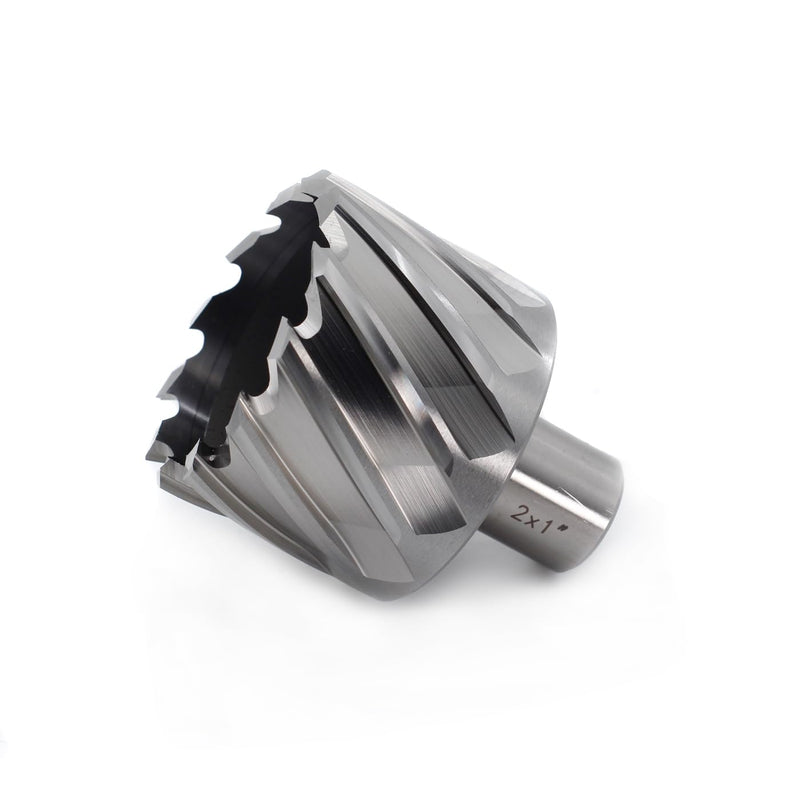 2" Annular Cutter 1" Depth OSCARBIDE 3/4" Weldon Shank Mag Bit | 2-Flat Shank Design | Includes Pilot Pin | HSS Steel Body | Burr-Free Holes | Rapid Chip Removal | Precision Ground Edges