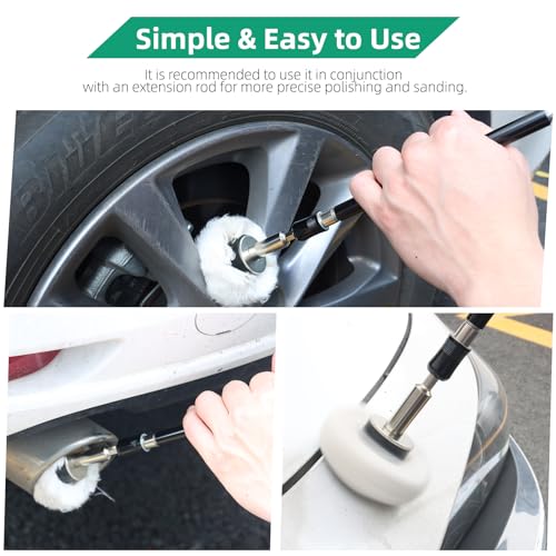 Buffing Pad Polishing Wheel Kits,with 1/4" Hex Shank & Extend Bar 3PCS polishing wheels with extension