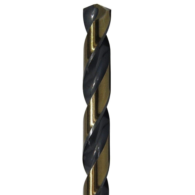 Drill America - KFD5/16P12 5/16" High Speed Steel Black & Gold KFD Split Point Drill Bit (Pack of 12), KFD Series 5/16"